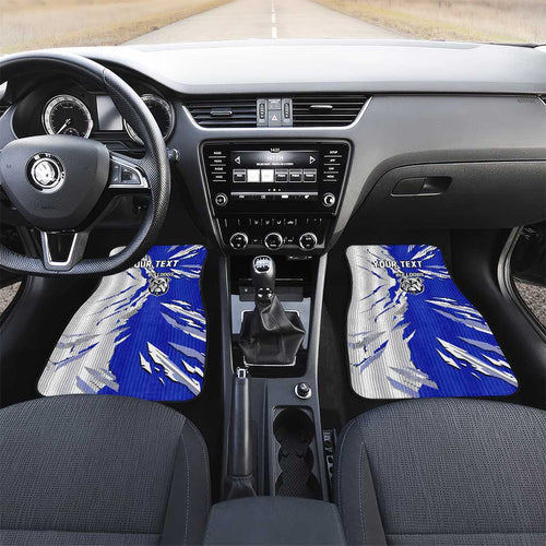 Personalized Canterbury Bulldogs Car Mats Dynamic Lightning Mascot Rugby Australia