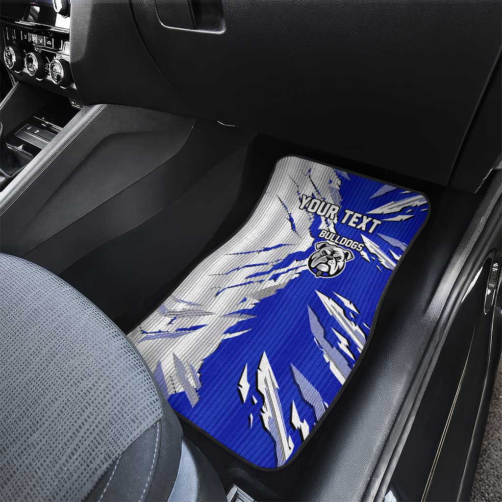 Personalized Canterbury Bulldogs Car Mats Dynamic Lightning Mascot Rugby Australia