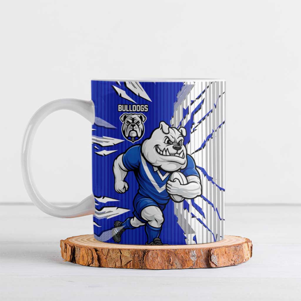 Personalized Canterbury Bulldogs Ceramic Mug Dynamic Lightning Mascot Rugby Australia