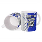 Personalized Canterbury Bulldogs Ceramic Mug Dynamic Lightning Mascot Rugby Australia
