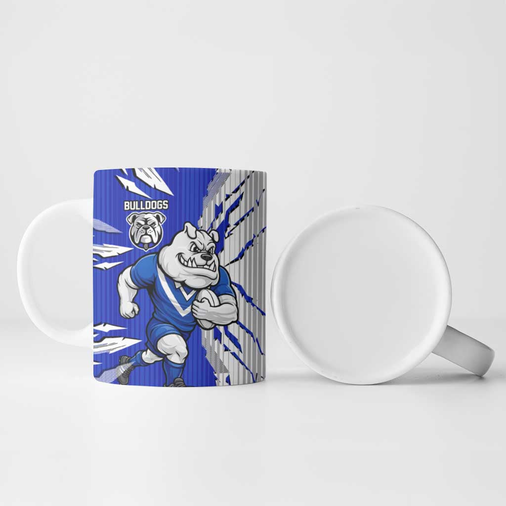 Personalized Canterbury Bulldogs Ceramic Mug Dynamic Lightning Mascot Rugby Australia