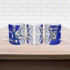 Personalized Canterbury Bulldogs Ceramic Mug Dynamic Lightning Mascot Rugby Australia