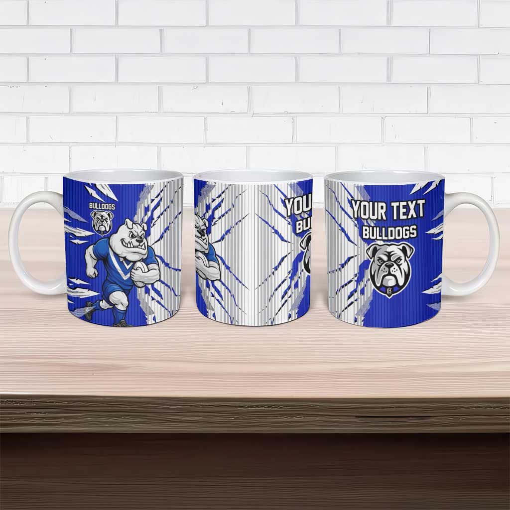 Personalized Canterbury Bulldogs Ceramic Mug Dynamic Lightning Mascot Rugby Australia