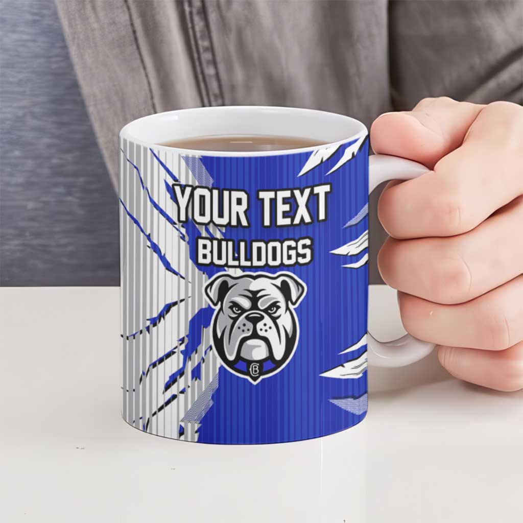 Personalized Canterbury Bulldogs Ceramic Mug Dynamic Lightning Mascot Rugby Australia