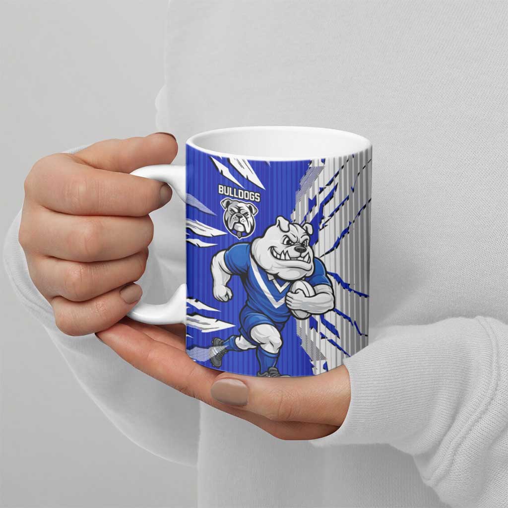 Personalized Canterbury Bulldogs Ceramic Mug Dynamic Lightning Mascot Rugby Australia