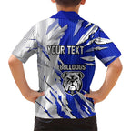 Personalized Canterbury Bulldogs Family Matching Long Sleeve Bodycon Dress and Hawaiian Shirt Dynamic Lightning Mascot Rugby Australia