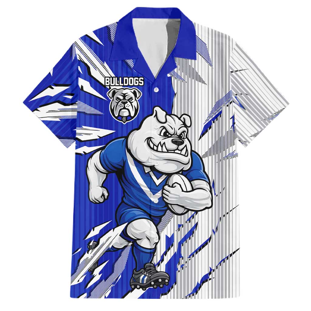 Personalized Canterbury Bulldogs Family Matching Long Sleeve Bodycon Dress and Hawaiian Shirt Dynamic Lightning Mascot Rugby Australia