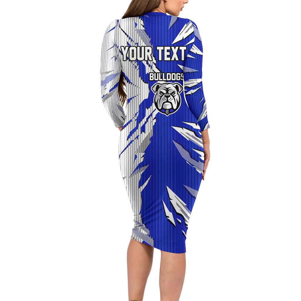 Personalized Canterbury Bulldogs Family Matching Long Sleeve Bodycon Dress and Hawaiian Shirt Dynamic Lightning Mascot Rugby Australia