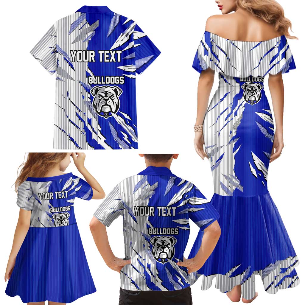 Personalized Canterbury Bulldogs Family Matching Mermaid Dress and Hawaiian Shirt Dynamic Lightning Mascot Rugby Australia