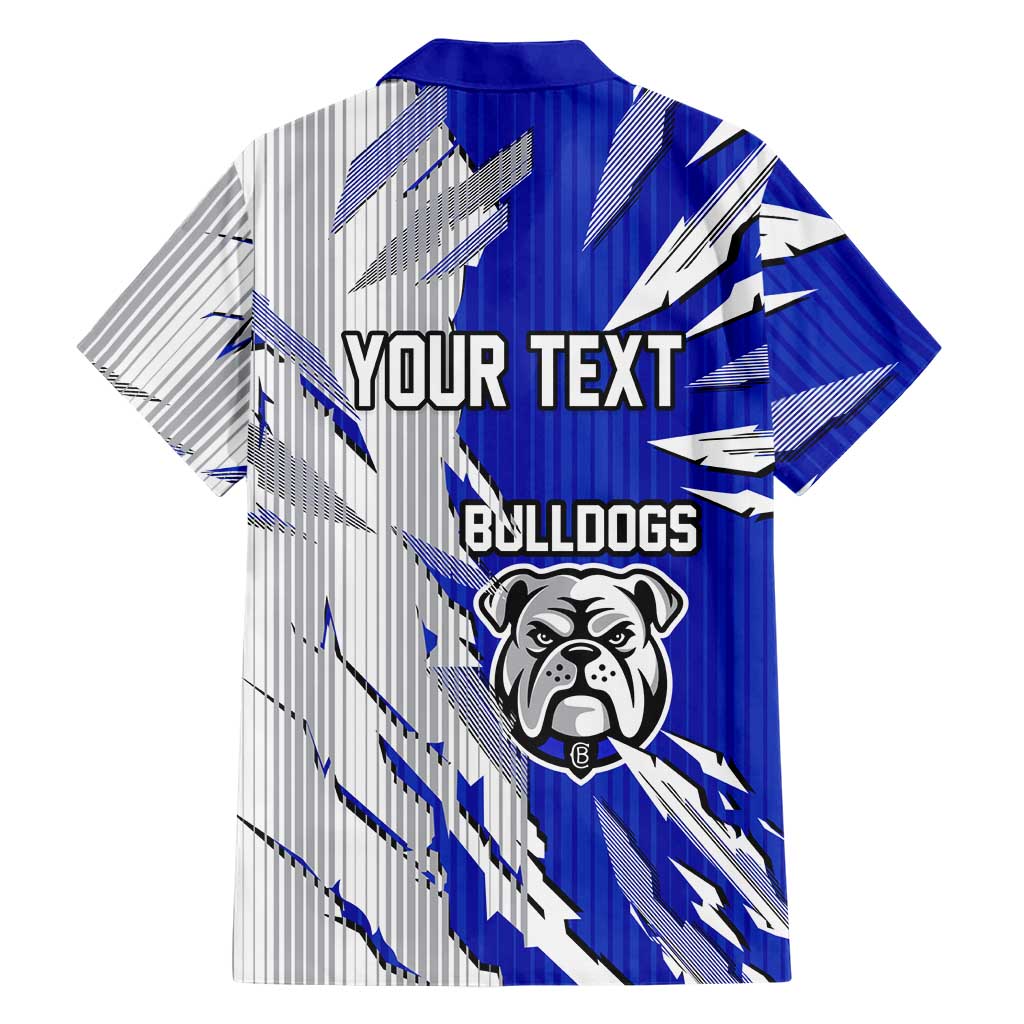Personalized Canterbury Bulldogs Family Matching Off Shoulder Maxi Dress and Hawaiian Shirt Dynamic Lightning Mascot Rugby Australia