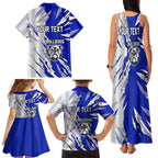 Personalized Canterbury Bulldogs Family Matching Tank Maxi Dress and Hawaiian Shirt Dynamic Lightning Mascot Rugby Australia