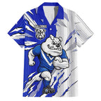 Personalized Canterbury Bulldogs Family Matching Tank Maxi Dress and Hawaiian Shirt Dynamic Lightning Mascot Rugby Australia