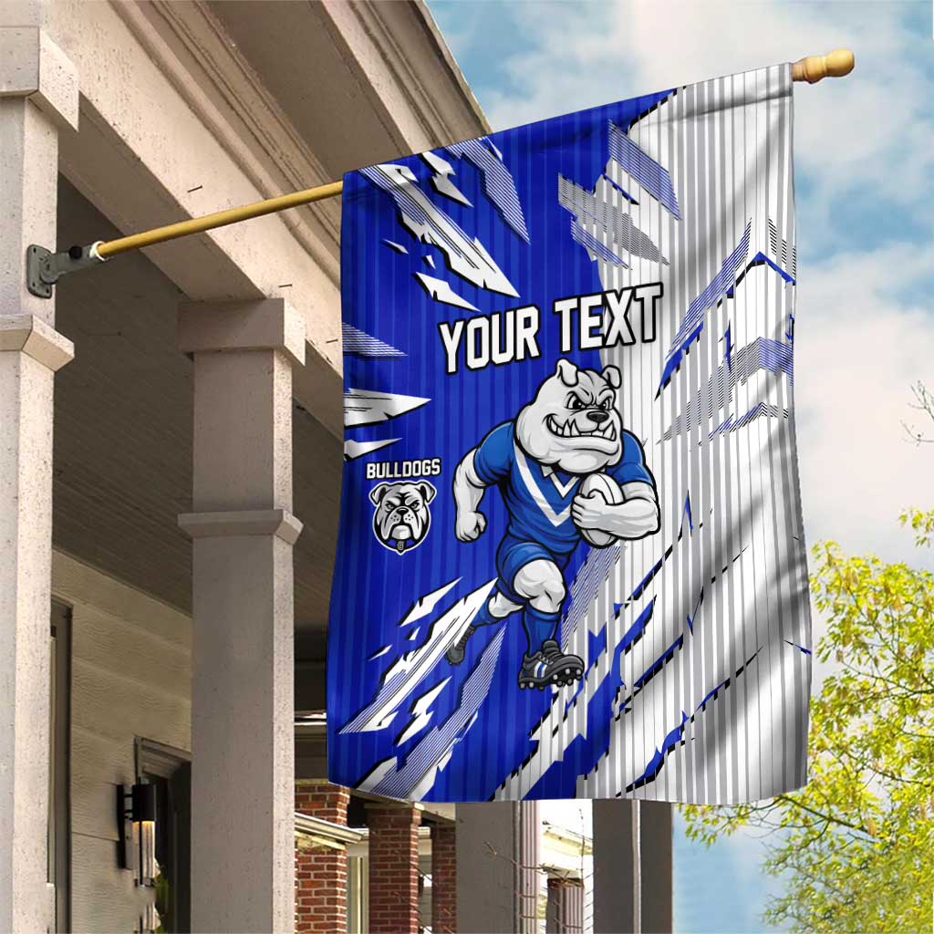 Personalized Canterbury Bulldogs Garden Flag Dynamic Lightning Mascot Rugby Australia