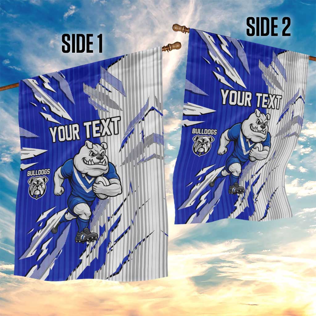 Personalized Canterbury Bulldogs Garden Flag Dynamic Lightning Mascot Rugby Australia
