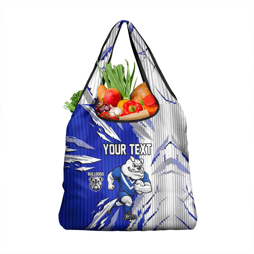 Personalized Canterbury Bulldogs Grocery Bag Dynamic Lightning Mascot Rugby Australia