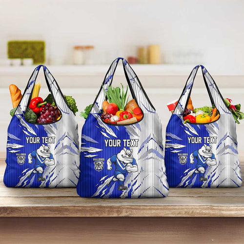 Personalized Canterbury Bulldogs Grocery Bag Dynamic Lightning Mascot Rugby Australia