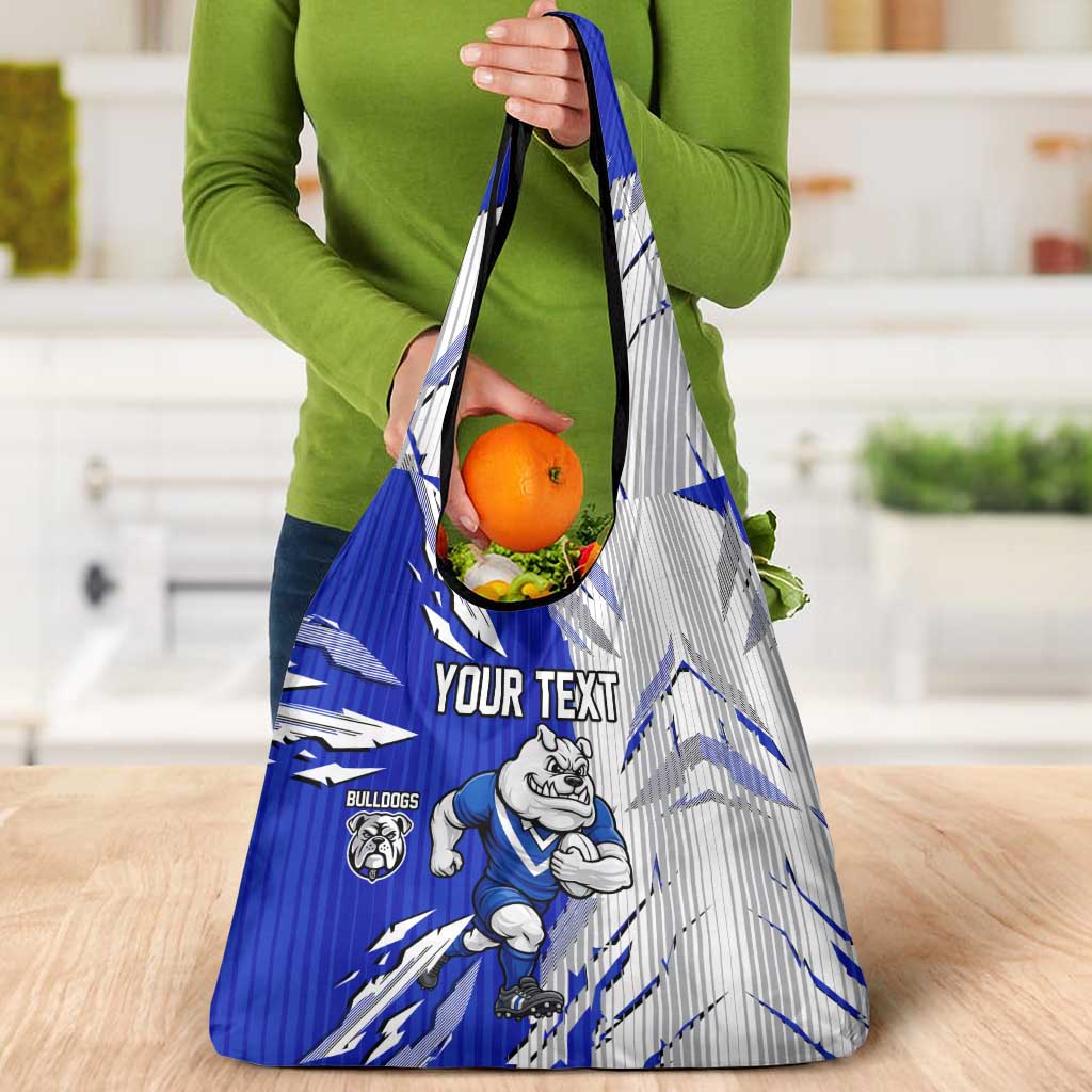 Personalized Canterbury Bulldogs Grocery Bag Dynamic Lightning Mascot Rugby Australia