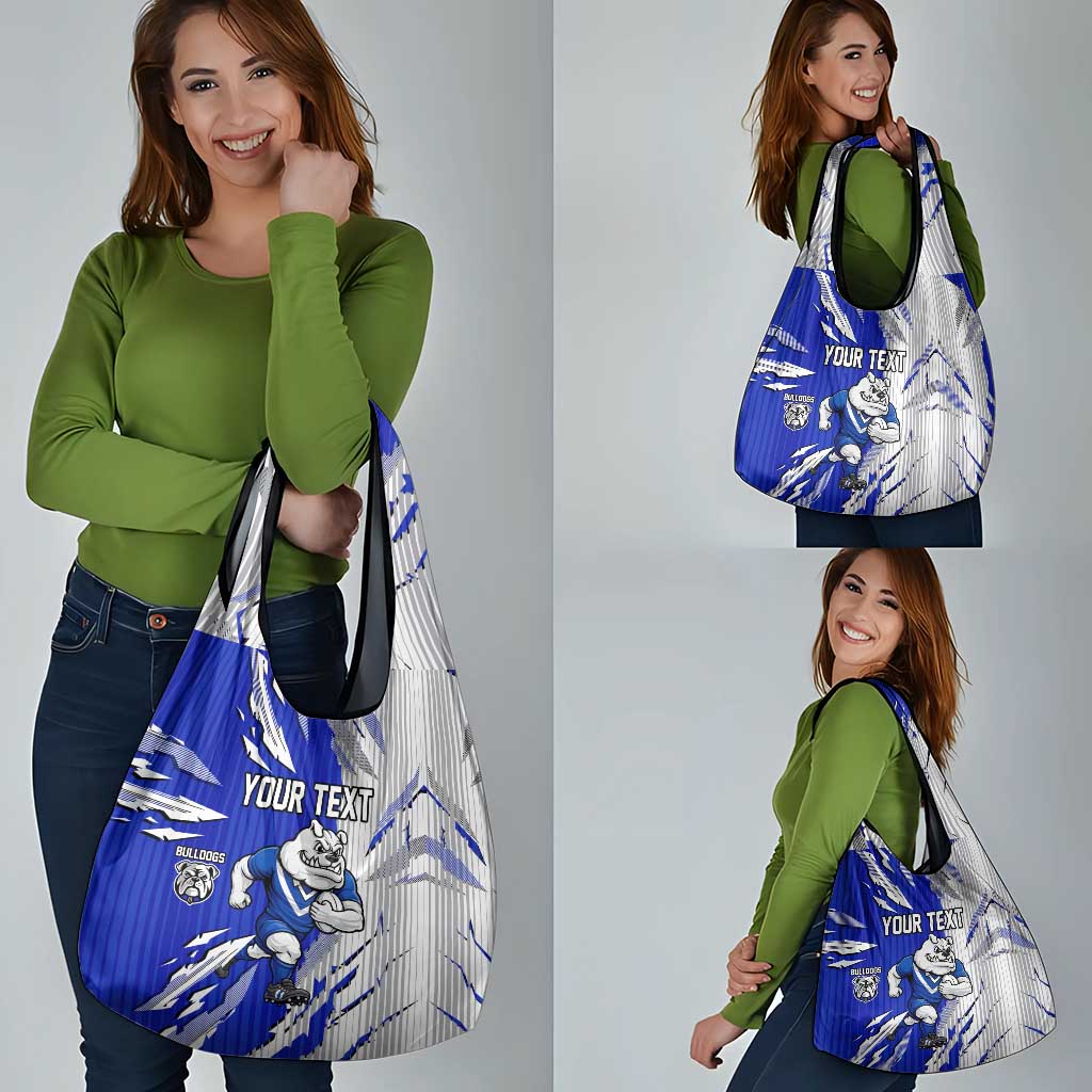 Personalized Canterbury Bulldogs Grocery Bag Dynamic Lightning Mascot Rugby Australia