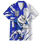 Personalized Canterbury Bulldogs Hawaiian Shirt Dynamic Lightning Mascot Rugby Australia