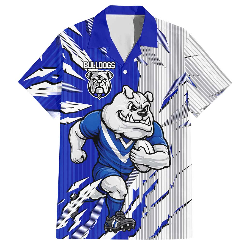 Personalized Canterbury Bulldogs Hawaiian Shirt Dynamic Lightning Mascot Rugby Australia