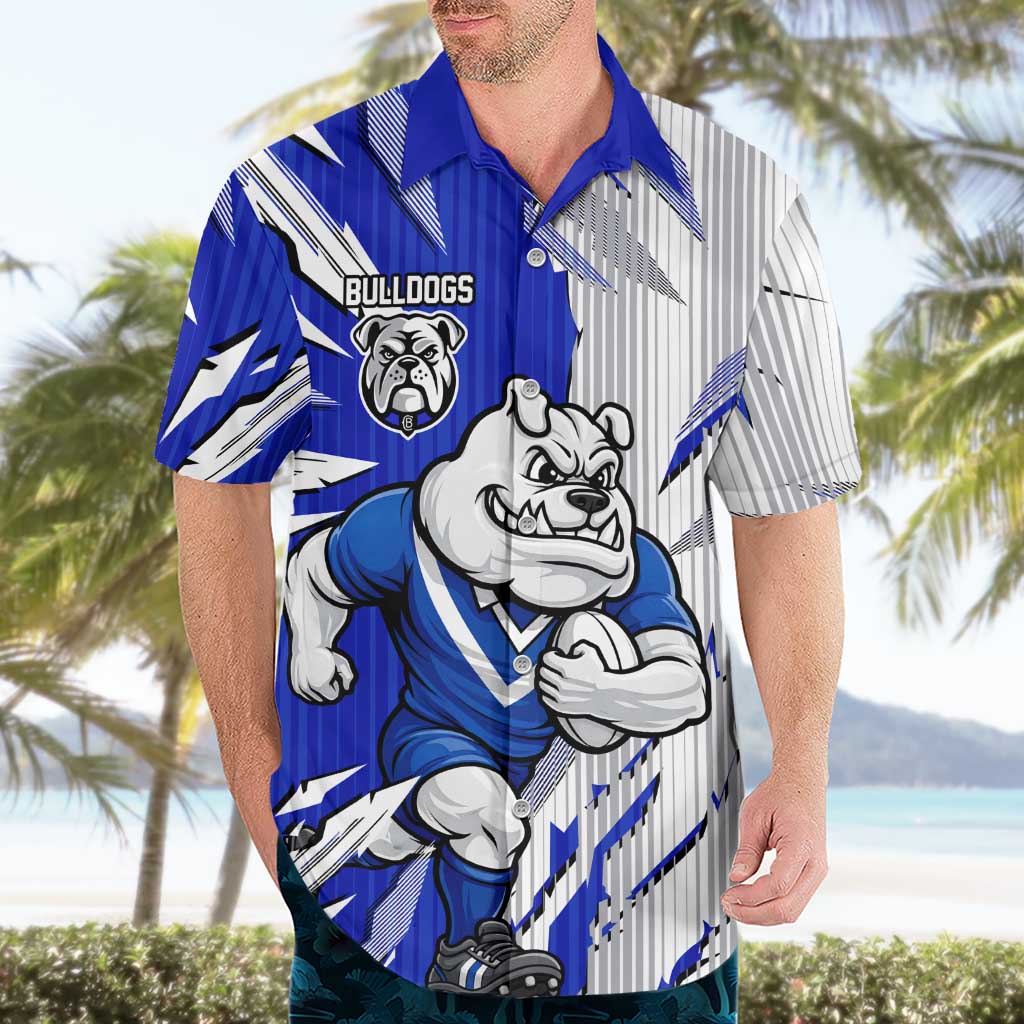 Personalized Canterbury Bulldogs Hawaiian Shirt Dynamic Lightning Mascot Rugby Australia