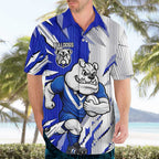 Personalized Canterbury Bulldogs Hawaiian Shirt Dynamic Lightning Mascot Rugby Australia