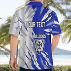 Personalized Canterbury Bulldogs Hawaiian Shirt Dynamic Lightning Mascot Rugby Australia