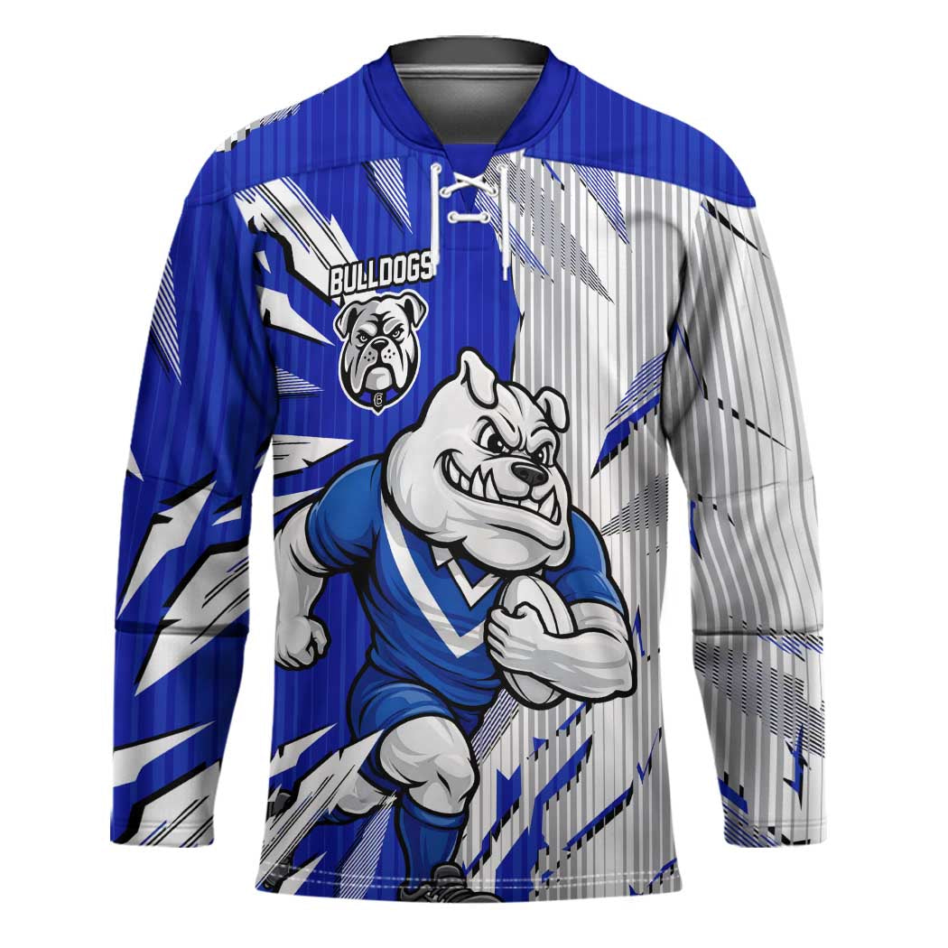 Personalized Canterbury Bulldogs Hockey Jersey Dynamic Lightning Mascot Rugby Australia