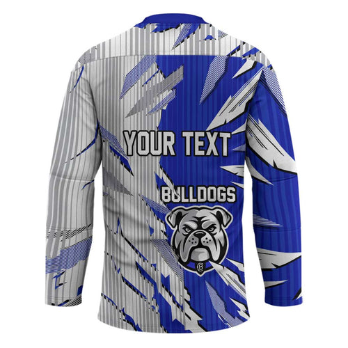 Personalized Canterbury Bulldogs Hockey Jersey Dynamic Lightning Mascot Rugby Australia