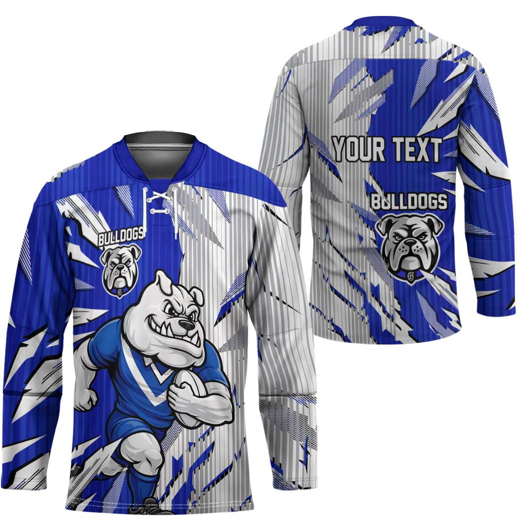 Personalized Canterbury Bulldogs Hockey Jersey Dynamic Lightning Mascot Rugby Australia