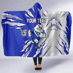 Personalized Canterbury Bulldogs Hooded Blanket Dynamic Lightning Mascot Rugby Australia