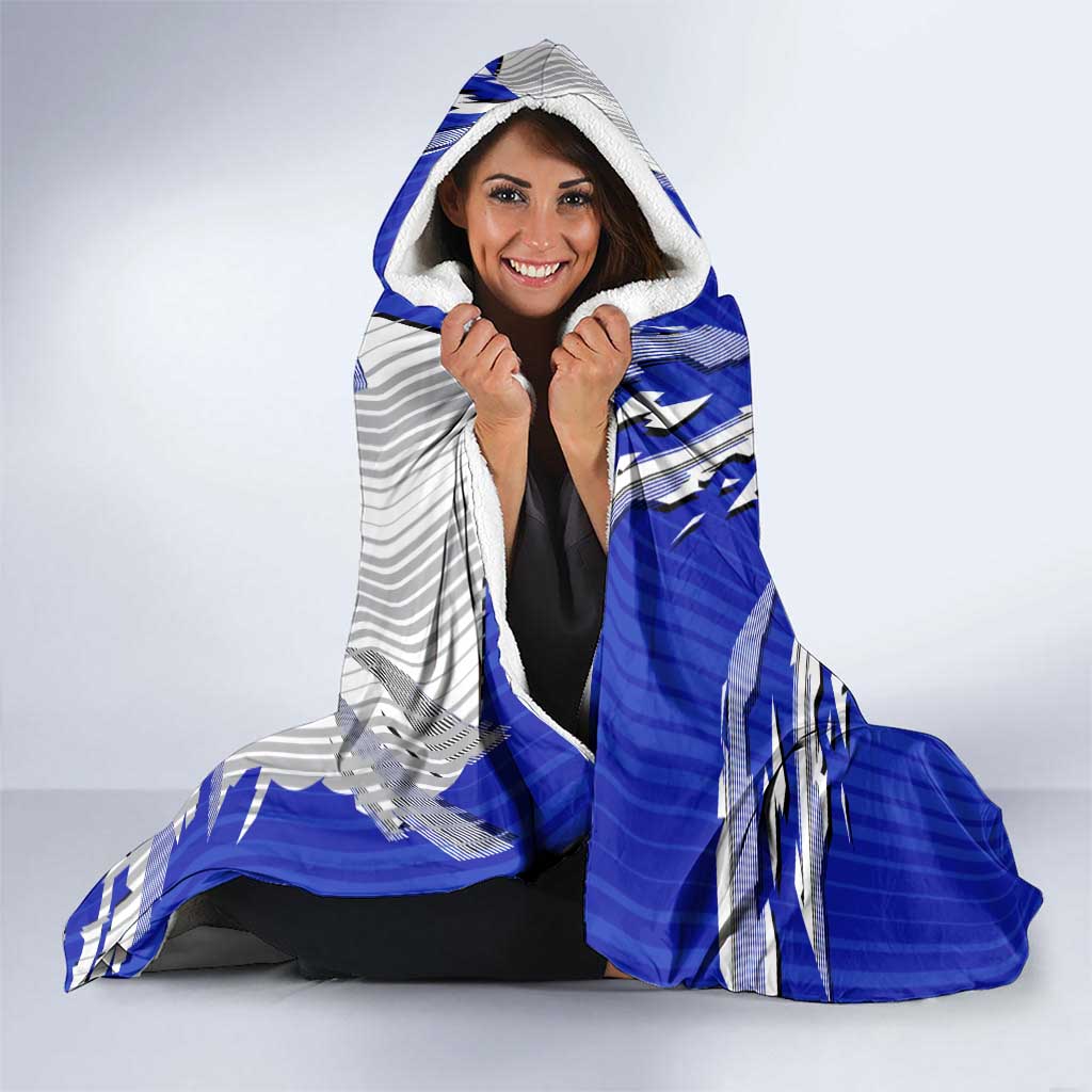 Personalized Canterbury Bulldogs Hooded Blanket Dynamic Lightning Mascot Rugby Australia