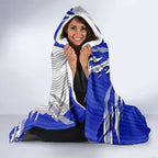 Personalized Canterbury Bulldogs Hooded Blanket Dynamic Lightning Mascot Rugby Australia