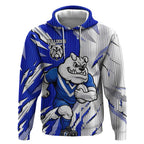 Personalized Canterbury Bulldogs Hoodie Dynamic Lightning Mascot Rugby Australia
