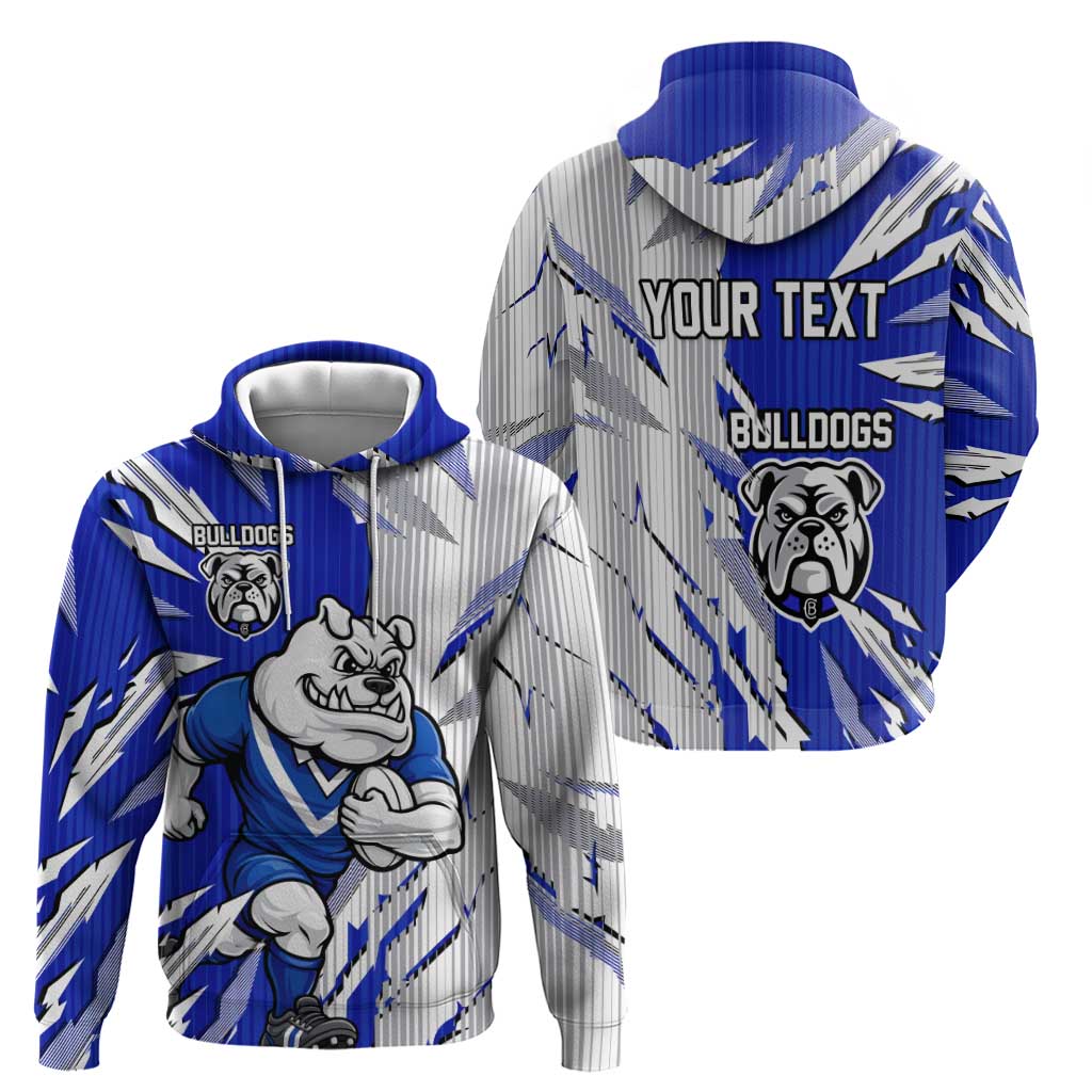 Personalized Canterbury Bulldogs Hoodie Dynamic Lightning Mascot Rugby Australia