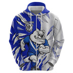 Personalized Canterbury Bulldogs Hoodie Dynamic Lightning Mascot Rugby Australia