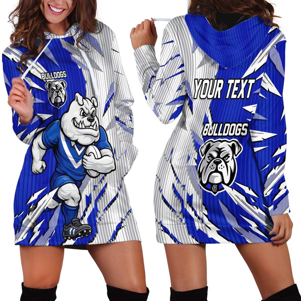 Personalized Canterbury Bulldogs Hoodie Dress Dynamic Lightning Mascot Rugby Australia