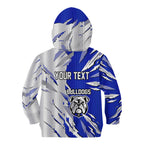 Personalized Canterbury Bulldogs Kid Hoodie Dynamic Lightning Mascot Rugby Australia
