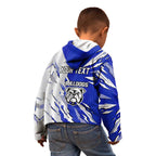 Personalized Canterbury Bulldogs Kid Hoodie Dynamic Lightning Mascot Rugby Australia
