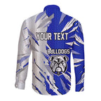 Personalized Canterbury Bulldogs Long Sleeve Button Shirt Dynamic Lightning Mascot Rugby Australia