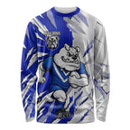 Personalized Canterbury Bulldogs Long Sleeve Shirt Dynamic Lightning Mascot Rugby Australia