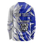 Personalized Canterbury Bulldogs Long Sleeve Shirt Dynamic Lightning Mascot Rugby Australia