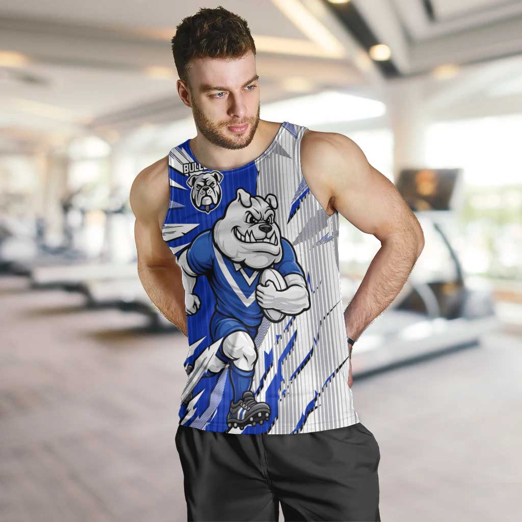 Personalized Canterbury Bulldogs Men Tank Top Dynamic Lightning Mascot Rugby Australia