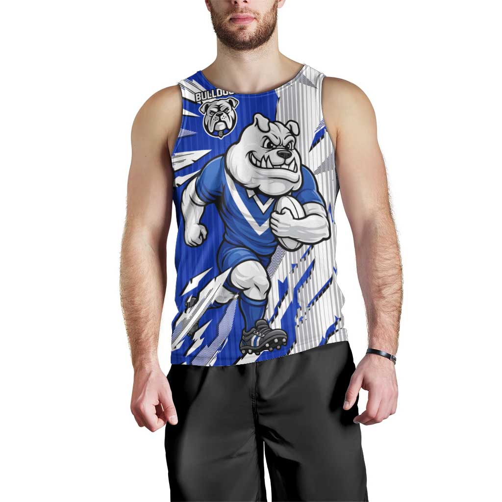 Personalized Canterbury Bulldogs Men Tank Top Dynamic Lightning Mascot Rugby Australia