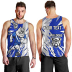 Personalized Canterbury Bulldogs Men Tank Top Dynamic Lightning Mascot Rugby Australia