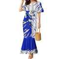 Personalized Canterbury Bulldogs Mermaid Dress Dynamic Lightning Mascot Rugby Australia