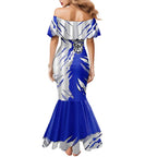 Personalized Canterbury Bulldogs Mermaid Dress Dynamic Lightning Mascot Rugby Australia