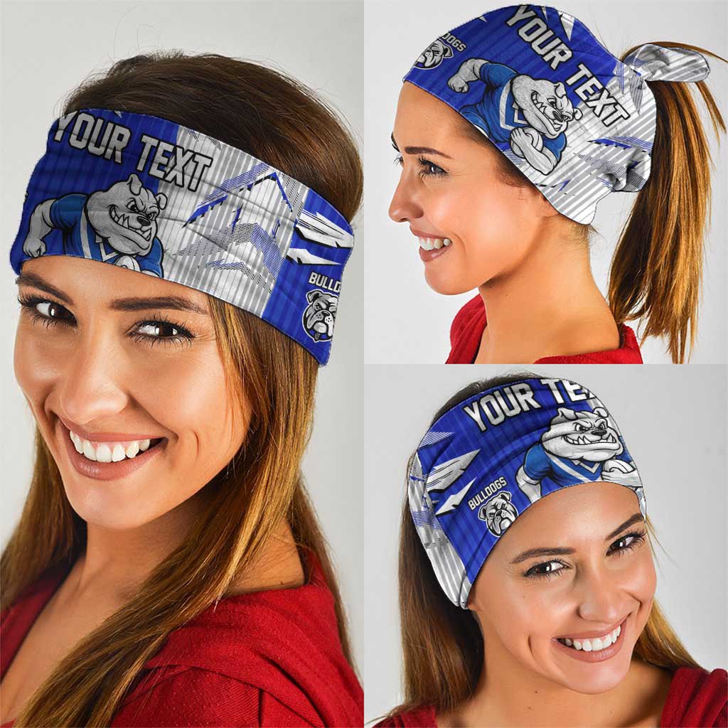 Personalized Canterbury Bulldogs Neck Gaiter Dynamic Lightning Mascot Rugby Australia