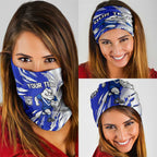 Personalized Canterbury Bulldogs Neck Gaiter Dynamic Lightning Mascot Rugby Australia