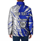 Personalized Canterbury Bulldogs Padded Jacket Dynamic Lightning Mascot Rugby Australia